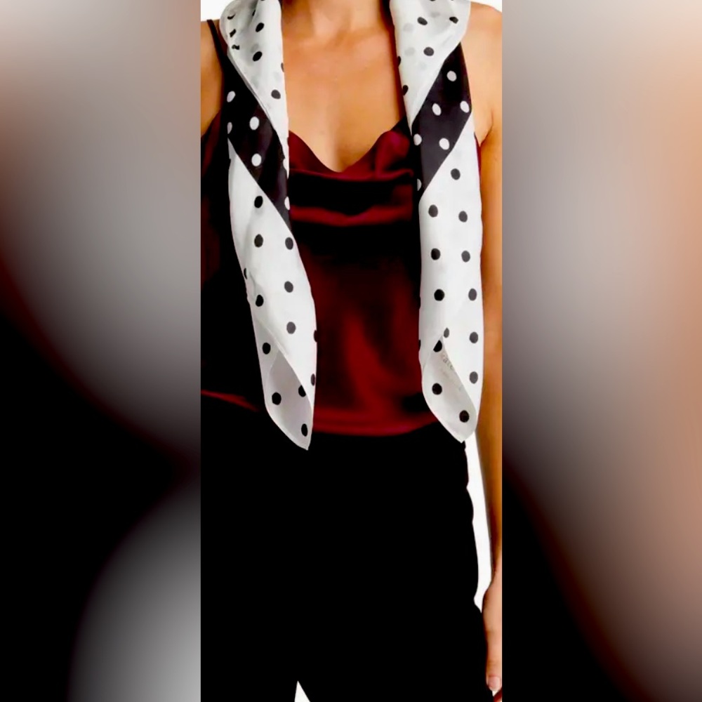 NWT KATE SPADE NEW YORK PAINTERLY DOT SILK SCARF